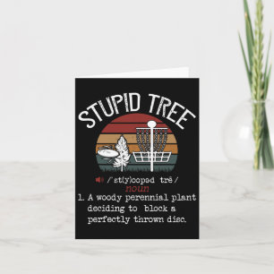Stomme boomschijf Golf Funny Gift Frisbee Kaart