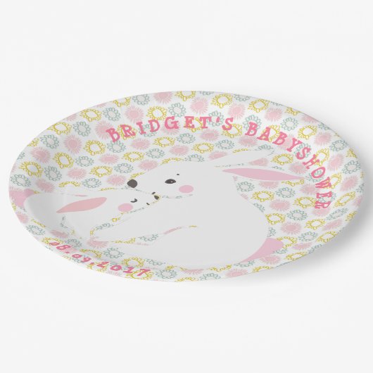 Stomme Borden voor moeder- en babymeisje Papieren Bordje (Gekanteld)