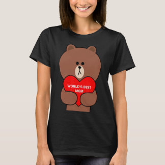 Stomme bruine beer konijnenkonijn Moeder-s dag bes T-shirt