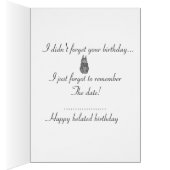 Stomme bruine bunny en bloemen na de verjaardag (Binnen (Rechts))