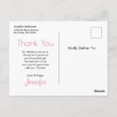 Stomme Bunnies, Butterflies & Flowers Party Bedank Briefkaart (Achterkant)