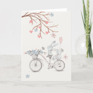 Stomme bunnies. feestdagen kaart