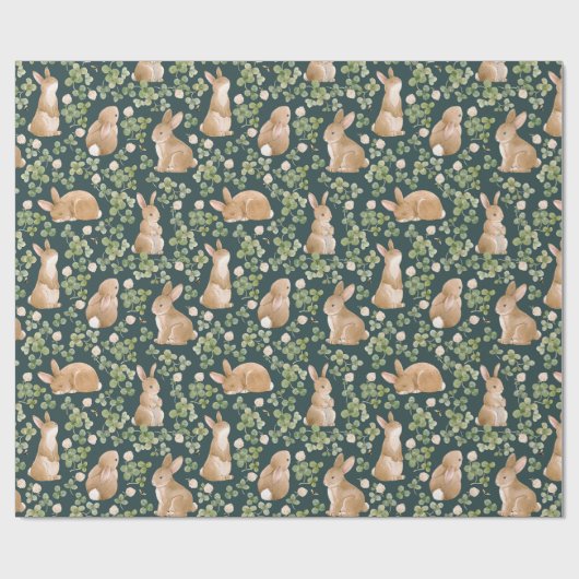 Stomme Bunnies, handschoenkasten en bladeren Cadeaupapier (Vlak)