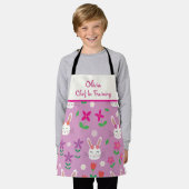 Stomme Bunnies met bloemen kok in opleiding Schort (Gedragen)