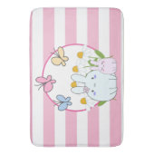 Stomme Bunnies met lentedagen en vlinders Badmat (Voorkant Verticaal)