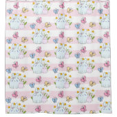 Stomme Bunnies met lentedagen en vlinders Douchegordijn (Voorkant)