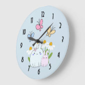 Stomme Bunnies met lentedagen en vlinders Grote Klok (Hoek)