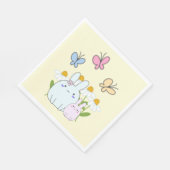 Stomme Bunnies met lentedagen en vlinders Servet (Hoek)