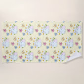 Stomme Bunnies met lentedagen en vlinders Strandlaken (Voorkant)