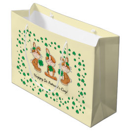 Stomme Bunnies met Shamrocks St.Patrick's Day Groot Cadeauzakje