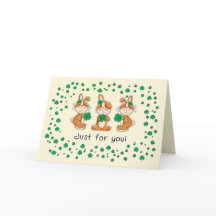 Stomme Bunnies met Shamrocks St. Patrick's Day