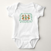 Stomme Bunnies met Shamrocks St.Patrick's Day Romper (Voorkant)