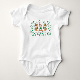Stomme Bunnies met Shamrocks St.Patrick's Day Romper