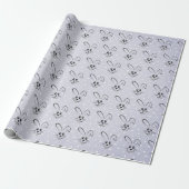 Stomme Bunnies op poka Dots Cadeaupapier (Uitgerold)