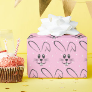 Stomme Bunnies op poka Dots Cadeaupapier