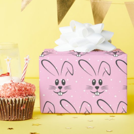 Stomme Bunnies op poka Dots Cadeaupapier (Verjaardagsfeest)