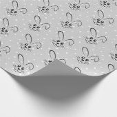 Stomme Bunnies op poka Dots Cadeaupapier (Hoek)