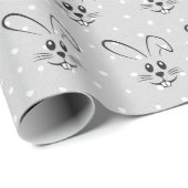 Stomme Bunnies op poka Dots Cadeaupapier (Rol Hoek)