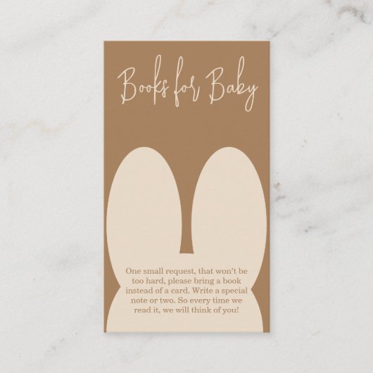 Stomme bunny boeken voor baby informatiekaartje (Voorkant)
