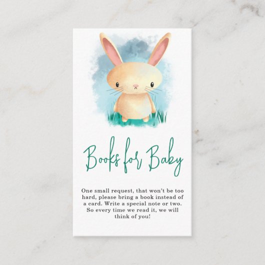 Stomme bunny boeken voor baby informatiekaartje (Voorkant)