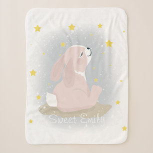 Stomme Bunny en gouden sterren. Sherpa Deken