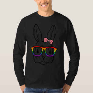 Stomme bunny Face Rainbow-bril met lbt Pride Ea T-shirt