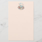 Stomme Bunny in een mand met eieren en  bloemen Briefpapier (Voorkant)