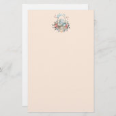 Stomme Bunny in een mand met eieren en  bloemen Briefpapier (Voorkant / Achterkant)