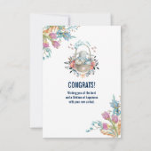 Stomme Bunny in een mand met eieren en  bloemen Kaart (Achterkant)