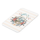 Stomme Bunny in een mand met eieren en bloemen Magneet (Linkerzijde)