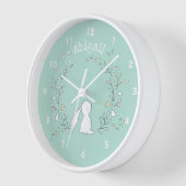 Stomme Bunny in een Wreath, Mint Green Nursery/Kin (Hoek)