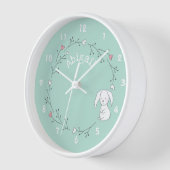 Stomme Bunny in een Wreath, Mint Green Nursery/Kin (Hoek)