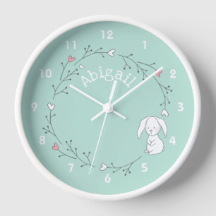 Stomme Bunny in een Wreath, Mint Green Nursery/Kin