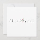 Stomme bunny in waterverf bloemen bedankkaart (Achterkant)