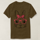 Stomme Bunny met blandana-bril en Bubblegum Happ T-shirt (Design voorkant)