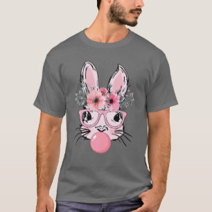 Stomme Bunny met luipbril Bubblegum Pasen D T-shirt