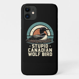 Stomme Canadese Wolf Bird Case-Mate iPhone Case