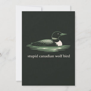 Stomme Canadese Wolf Bird kaart
