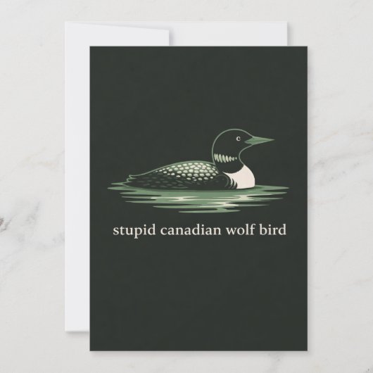 Stomme Canadese Wolf Bird kaart (Voorkant)