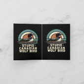Stomme Canadese Wolf Bird Notitiekaartje (Binnen)