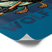 Stomme Canadese wolf vogel grappige hookey loon me Poster (Hoek)