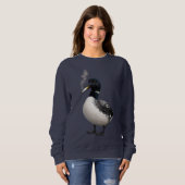 stomme Canadese wolfvogel gewone duiker Rookmeme Trui (Voorkant volledig)