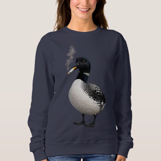 stomme Canadese wolfvogel gewone duiker Rookmeme Trui (Voorkant)