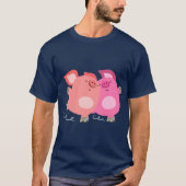 Stomme Cartoon met rolschaatsen T-shirt (Voorkant)
