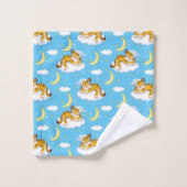 Stomme cartoon slapende tijger bad handdoek (Wasdoekje)