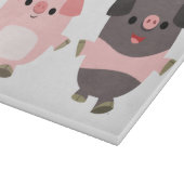 Stomme Cartoon varkens op een draaiend snijvlak Snijplank (Hoek)