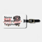 Stomme Cartoon varkens op een loopse Bagagelabel (Voorkant horizontaal)