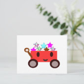 Stomme cartoon wagen briefkaart (Staand voorkant)