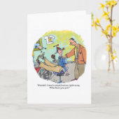 Stomme cartoon wenskaart kaart (Gele Bloem)