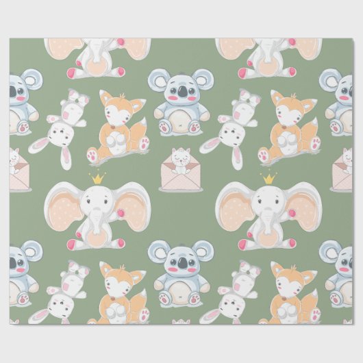 Stomme cartoons voor kinderen die papier verpakken (Vlak)